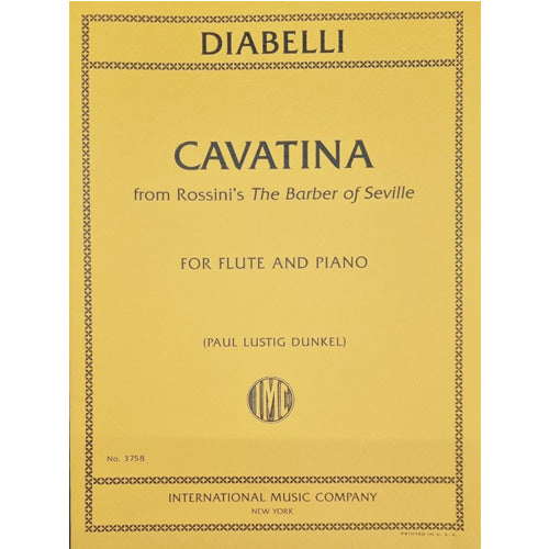 Diabelli Cavantina from Rossini's The Barber of Seville for Flute and Piano [IMC3758]