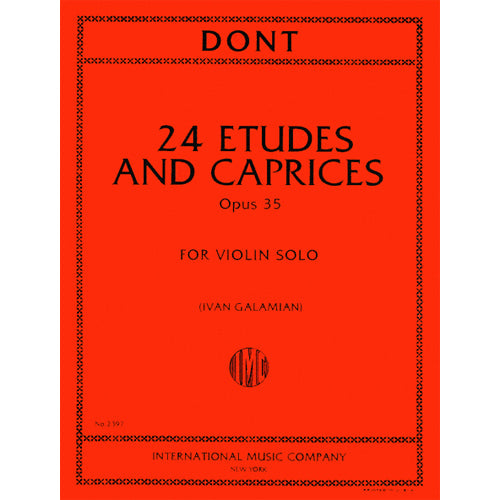 Dont 24 Etudes and Caprices, Opus 35 for Violin Solo [IMC2397]