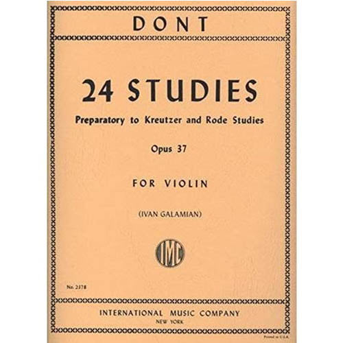 Dont 24 Studies, Opus 37 Preparatory to Kreutzer and Rode Studies (Ivan Galamian) [IMC2378]