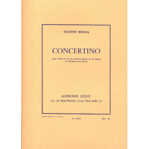 E. Bozza Concertino for Tuba and Piano AL23643