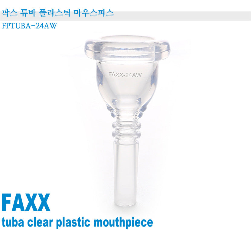 Faxx Tuba Clear Plastic Mouthpiece FPTUBA-24AW
