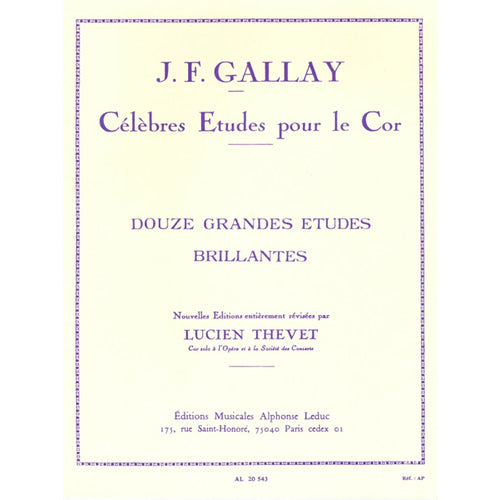 Gallay 12 Grandes Etudes Brillantes Op 43 Horn Book [AL20543]