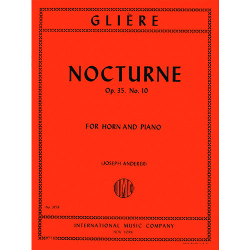 Gliere Nocturne, Op. 35 No. 10 for Horn and Piano [IMC3159]