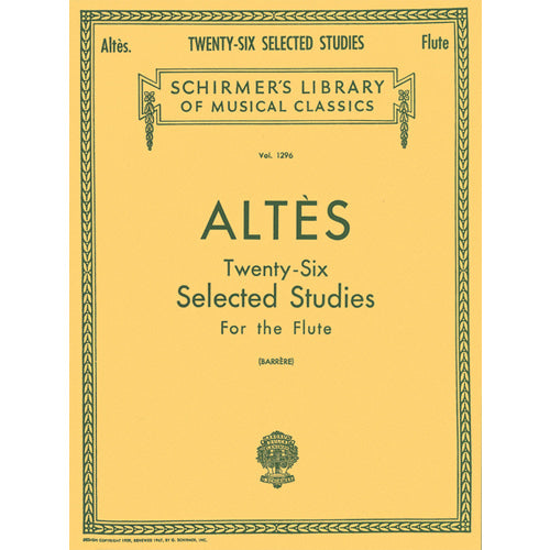 H. Altes Twenty-Six Selected Studies for Flute 50258530