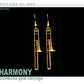 Harmony Trombone Gold Earrings FPE550G