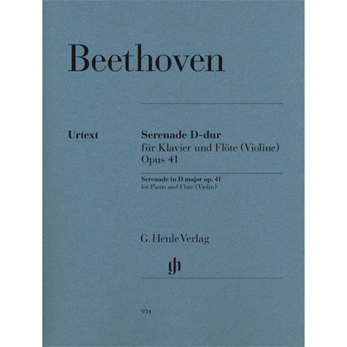 Henle : Beethoven Serenade op. 41 for Piano and Flute (Violin) HN934