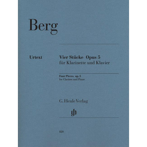 Berg Four Pieces Op. 5 for Clarinet and Piano [HN820]