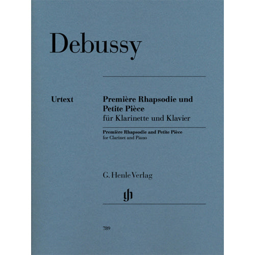 Debussy Premiere Rhapsodie and Petite Piece for Clarinet and Piano [HN789]