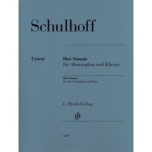 Schulhoff Hot-Sonata for Alto Saxophone and Piano [HN1369]