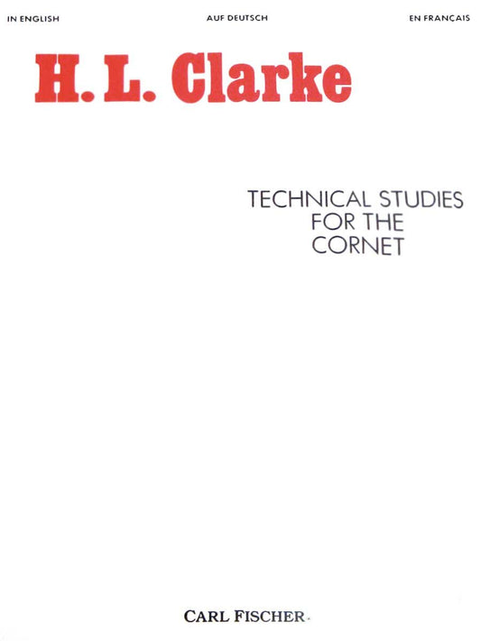 Herbert L. Clarke Technical Studies For The Cornet