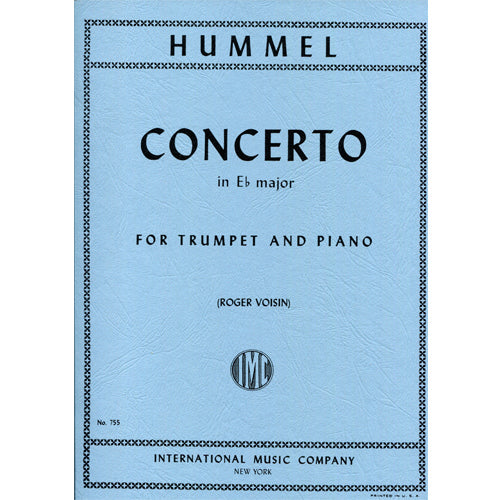 Hummel Concerto in Eb major for Trumpet and Piano [IMC755]