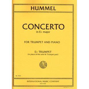 Hummel Concerto in Eb major for Trumpet and Piano (in place of the solo Bb Trumpet part) [IMC3522]