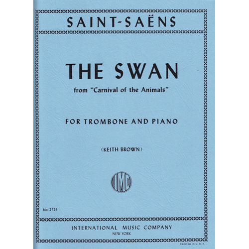 Saint-Saens - The Swan from Carnival of Animals for Trombone and Piano [IMC2725]