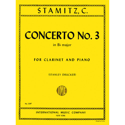 Stamitz Clarinet Concerto No.3 in B flat Major [IMC2287]