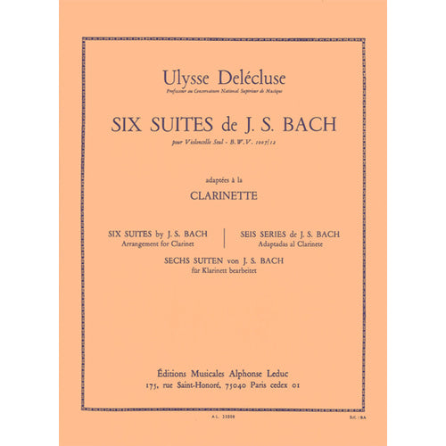 J. S. Bach Six Suites BWV1007/12 for Clarinet [AL23508]