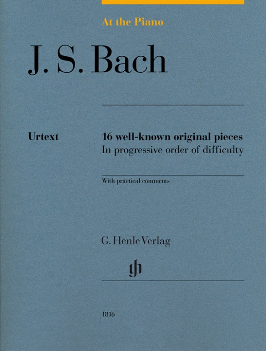 JOHANN SEBASTIAN BACH At the Piano - 16 well-known original pieces[HN1816]