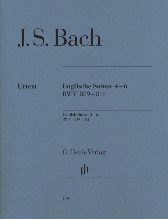 JOHANN SEBASTIAN BACH English Suites 4-6, BWV 809-811 [HN103]