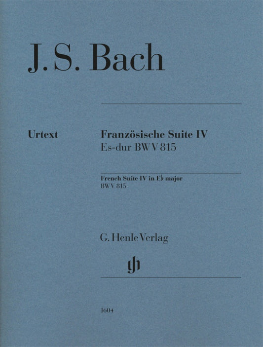JOHANN SEBASTIAN BACH French Suite IV E flat major BWV 815 [HN1604]