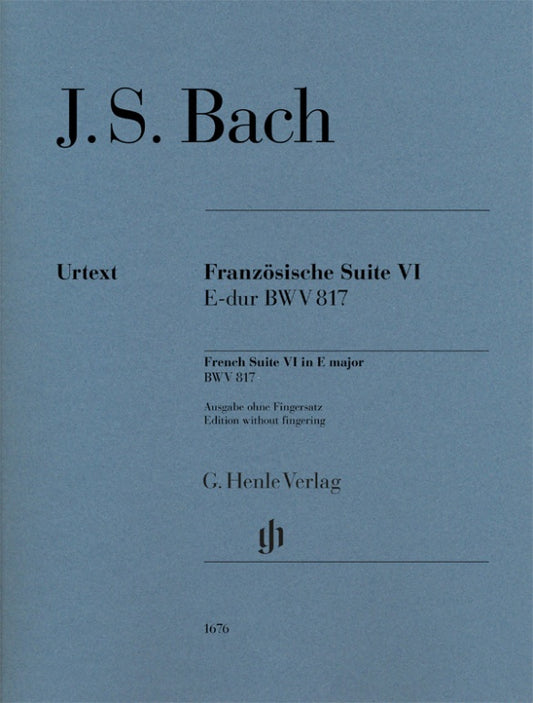 JOHANN SEBASTIAN BACH French Suite VI E major BWV 817 [HN1676]