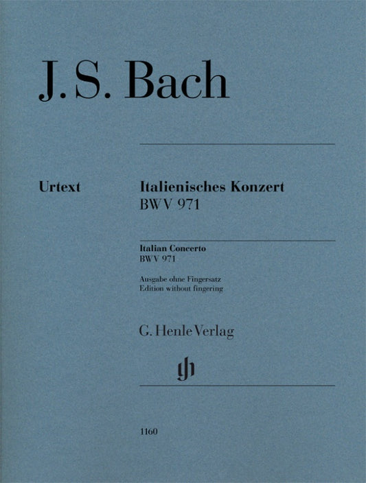 JOHANN SEBASTIAN BACH Italian Concerto BWV 971 [HN1160]