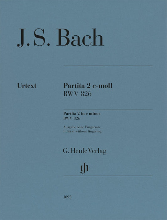 JOHANN SEBASTIAN BACH Partita no. 2 c minor BWV 826 [HN1692]