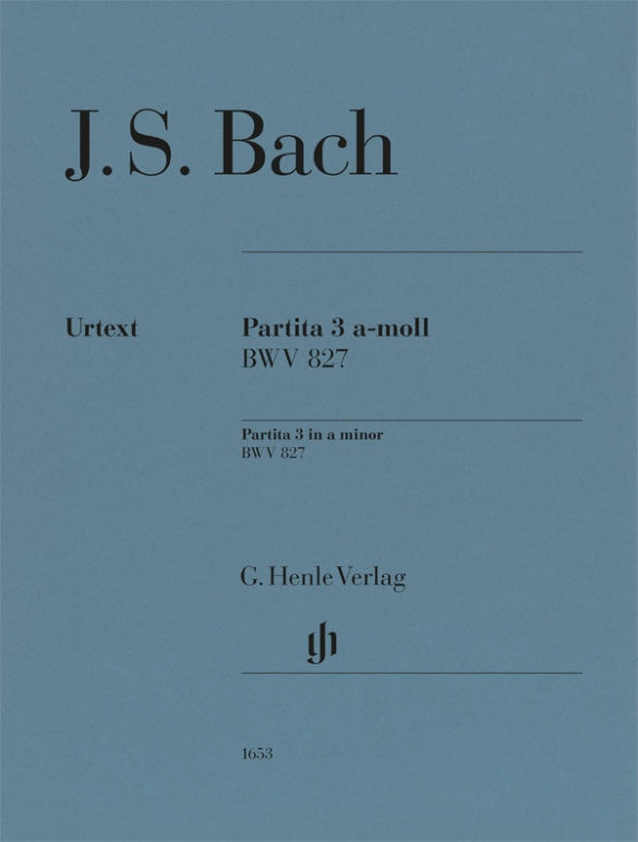 JOHANN SEBASTIAN BACH Partita no. 3 a minor BWV 827 [HN1653]
