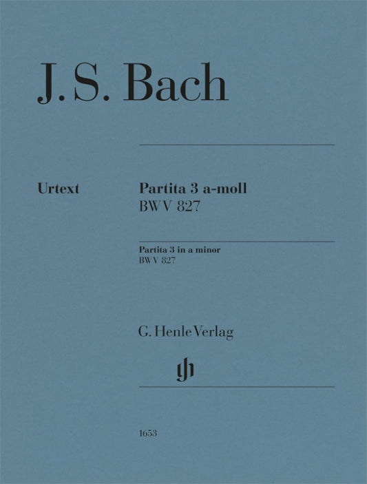 JOHANN SEBASTIAN BACH Partita no. 3 a minor BWV 827 [HN1653]