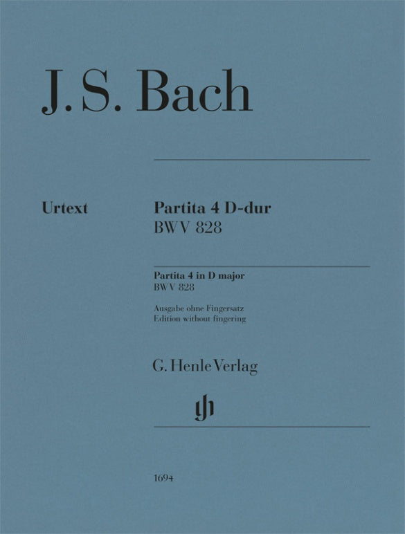 JOHANN SEBASTIAN BACH Partita no. 4 d major BWV 828 [ HN1694]
