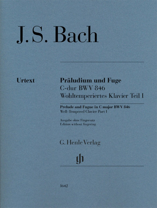 JOHANN SEBASTIAN BACH Prelude and Fugue C major BWV 846 (Well-Tempered Clavier Part I)[ HN1642]