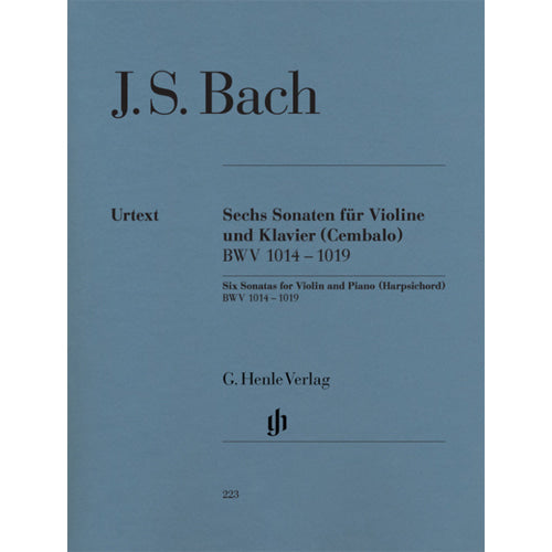 JOHANN SEBASTIAN BACH Six Sonatas for Violin and Piano (Harpsichord) BWV 1014-1019 [HN223]