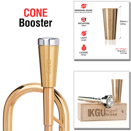 KGU Brass Cone Trumpet Mouthpiece Booster