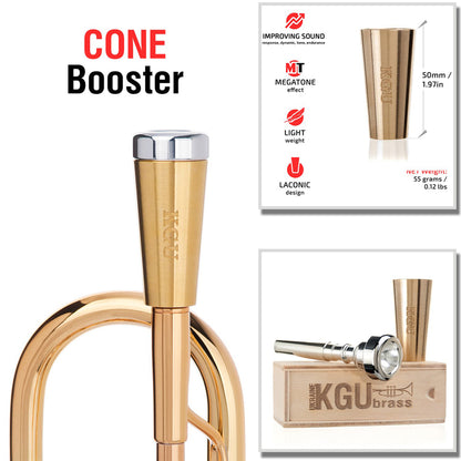 KGU Brass Cone Trumpet Mouthpiece Booster