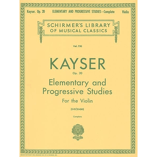 Kayser 36 Elementary & Progressive Studies for Violin, Op. 20 (Complete) [50256160]