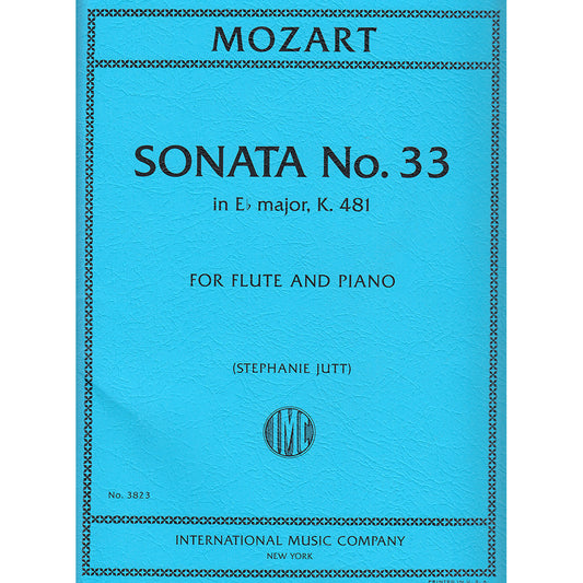 MOZART Sonata No. 33 in E flat major, K. 481 (JUTT, Stephanie) for Flute/Piano [IMC3823]
