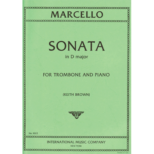 Marcello Sonata in D major for Trombone and Piano [IMC3022]