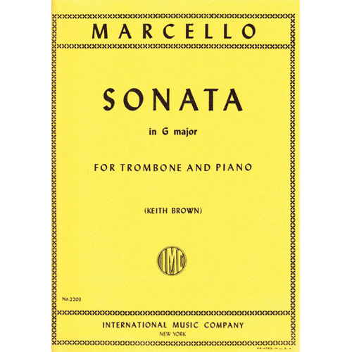 Marcello Sonata in G major for Trombone and Piano [IMC2203]