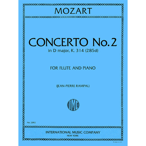 Mozart Flute Concerto no. 2 D major K. 314 (Piano Reduction) [IMC2092]