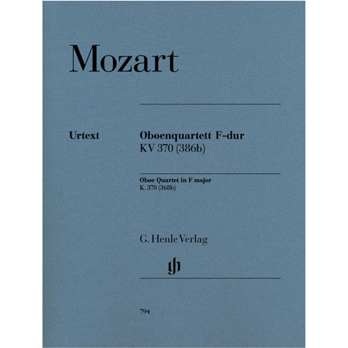 Mozart Oboe Quartet in F Major K. 370 (368b) [HN794]