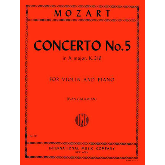 Mozart Violin Concerto No. 5 in A major, K. 219 (Galamian) [IMC324]