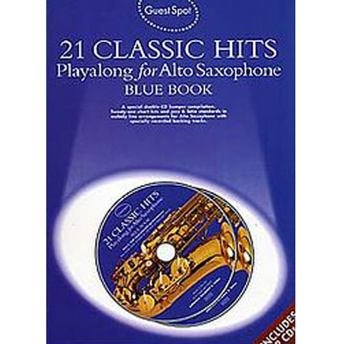 21 Classic Hits Playalong For Alto Saxophone - Blue Book (With CD) [AM978835]