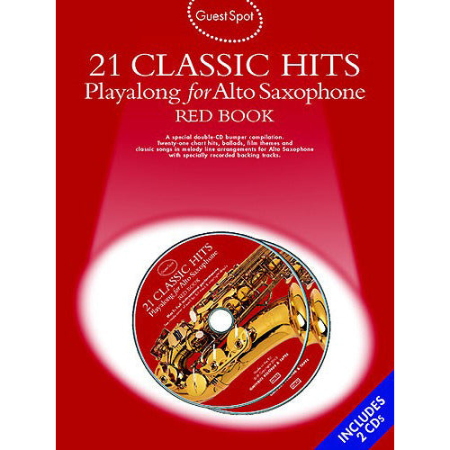 Guest Spot - 21 Classic Hits Playalong for Alto Saxophone - Red Book (w/CD) [AM978318]