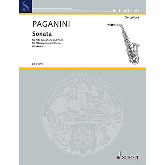 Paganini Sonata No. 15 in A minor for Alto Saxophone and Piano [ED21859]