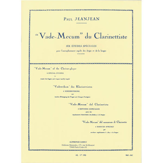 Paul Jeanjean - Vade-Mecum du Clarinettiste [AL17190]