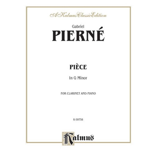 Pierne Piece in G Minor for Clarinet and Piano [K09758]