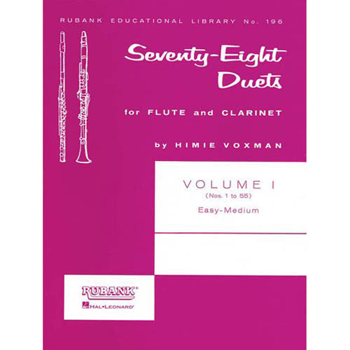 Rubank: 78 Duets for Flute and Clarinet,Volume 1 - Easy to Medium(Nos. 1-55) [4471040]