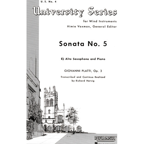Giovanni Platti - Sonata No. 5, Op. 3 for Eb Alto Saxophone and Piano [4471920]