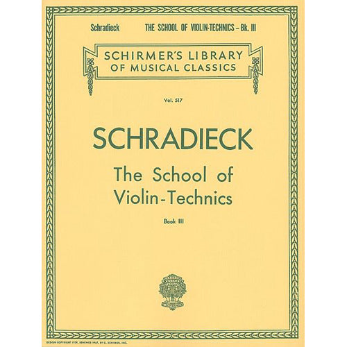 Schradieck The School of Violin Technics, Book 3 [50255400]