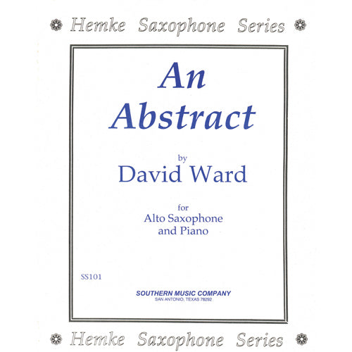 David Ward - An Abstract for Alto Saxophone and Piano [3773701]