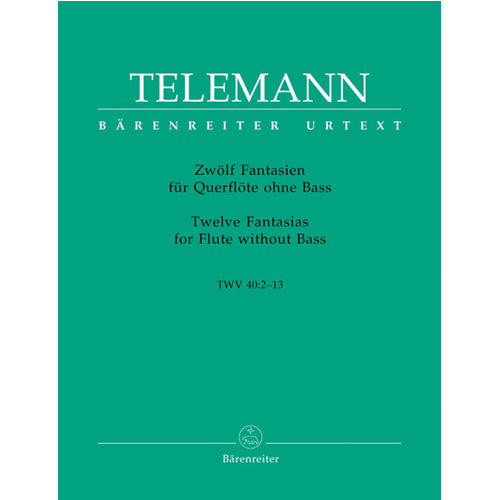 Telemann Twelve Fantasias for Solo Flute BA2971