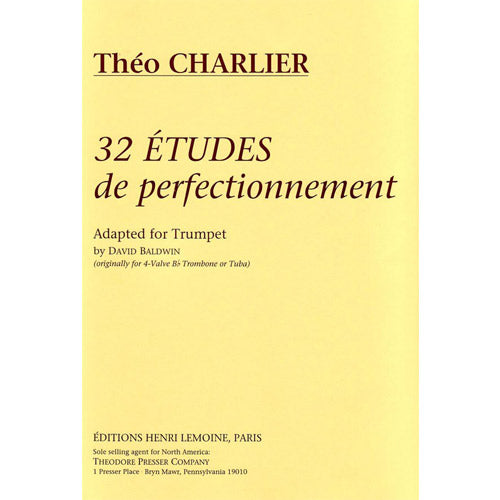 Theo Charlier 32 Etudes De Perfectionnement For Trumpet
